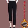 Thickened Corduroy Mom Pants Autumn Winter High Waist Straight Leg Casual Trousers for Middle-Aged Women Harlan Loose Fit