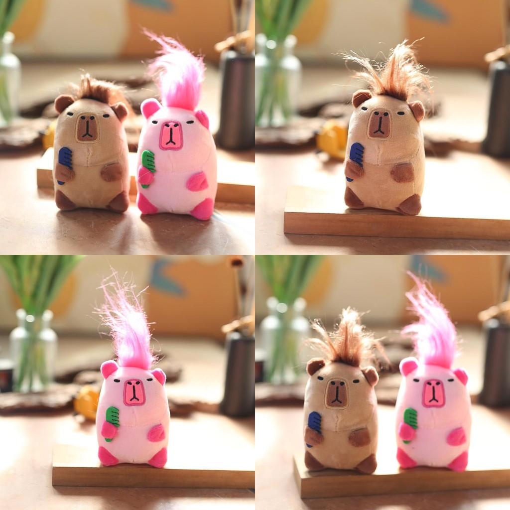 Cute Capybara Plush Keychain With Super Soft Short Pile For Bag Decoration And Gift