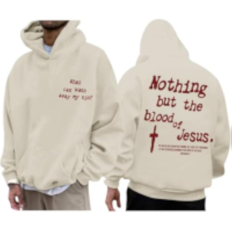 Christian Hoodies for Men Inspirational Religious Faith Cross Sweatshirts Vintage Bible Verse Graphic Hoodie Pullover