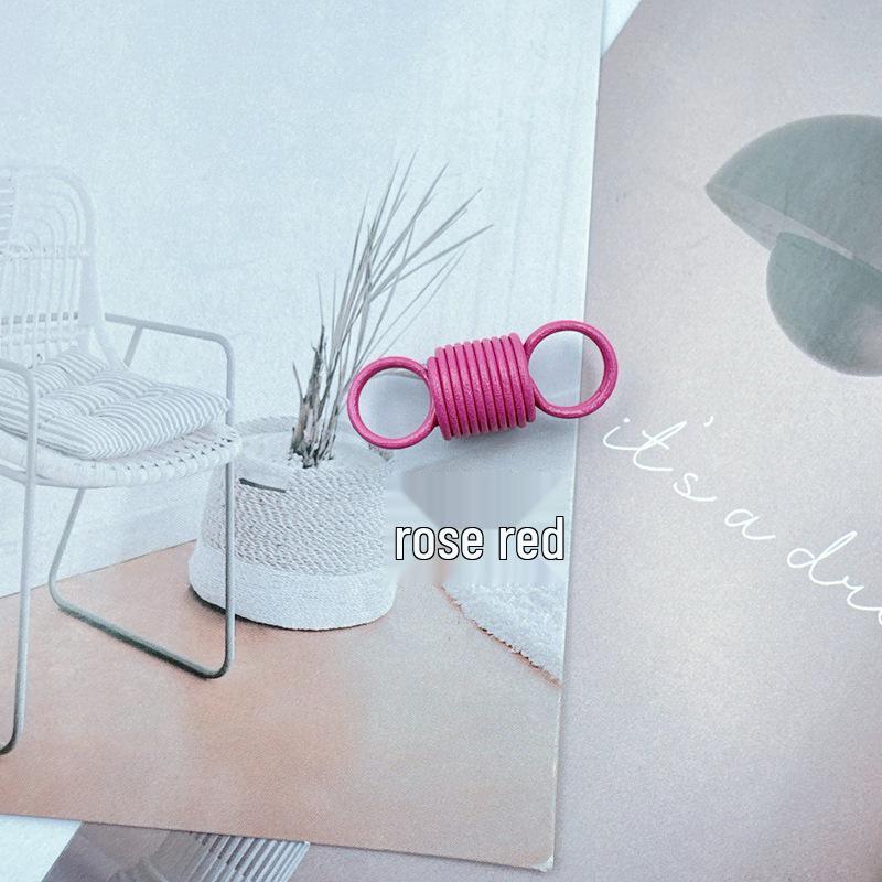 Colorful Enamel Spiral Stretch Spring Buckle 8-Shape Double Circle Connector for DIY Jewelry Accessories