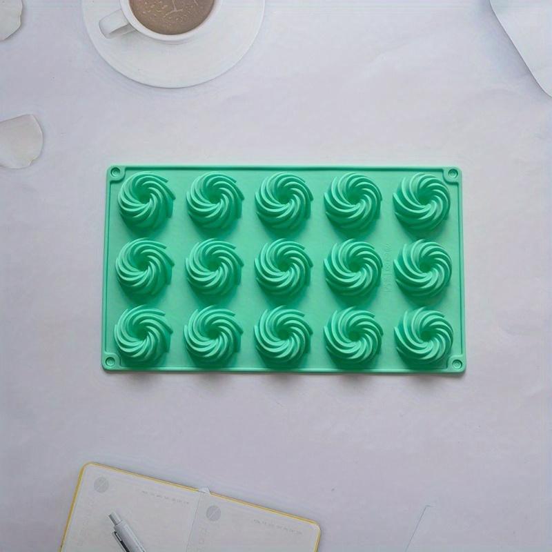 1pc 15 Holes Spiral Shape Silicone Cake Mold Mousse Dessert Baking Chocolate Donuts Bakeware Pastry Mould