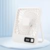 USB Desk Fan 5 Speed Modes Stable Kickstand Ultra Quiet USB Charge Small Desk Fan for Family Office School White