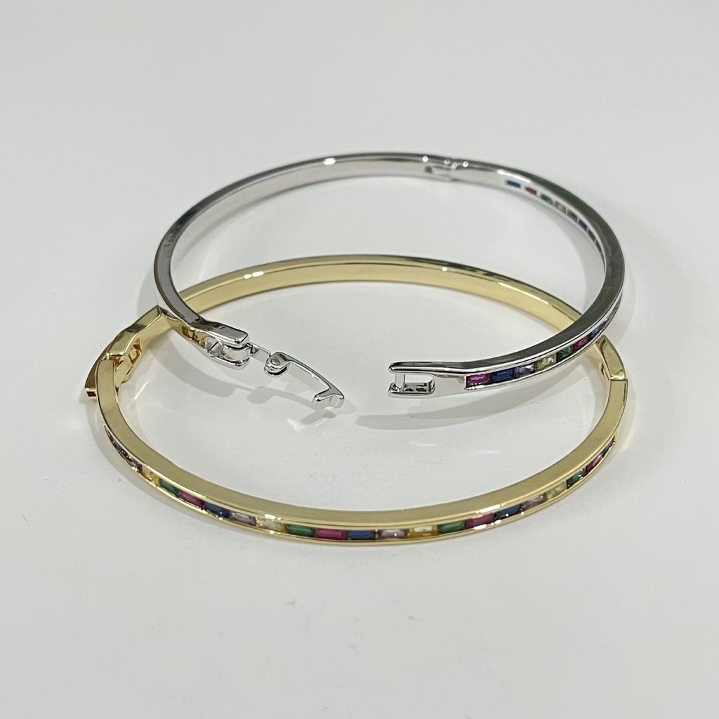 Gypsophila Light Luxury High-end Fashionable Colorful Square Buckle Bracelet for Women