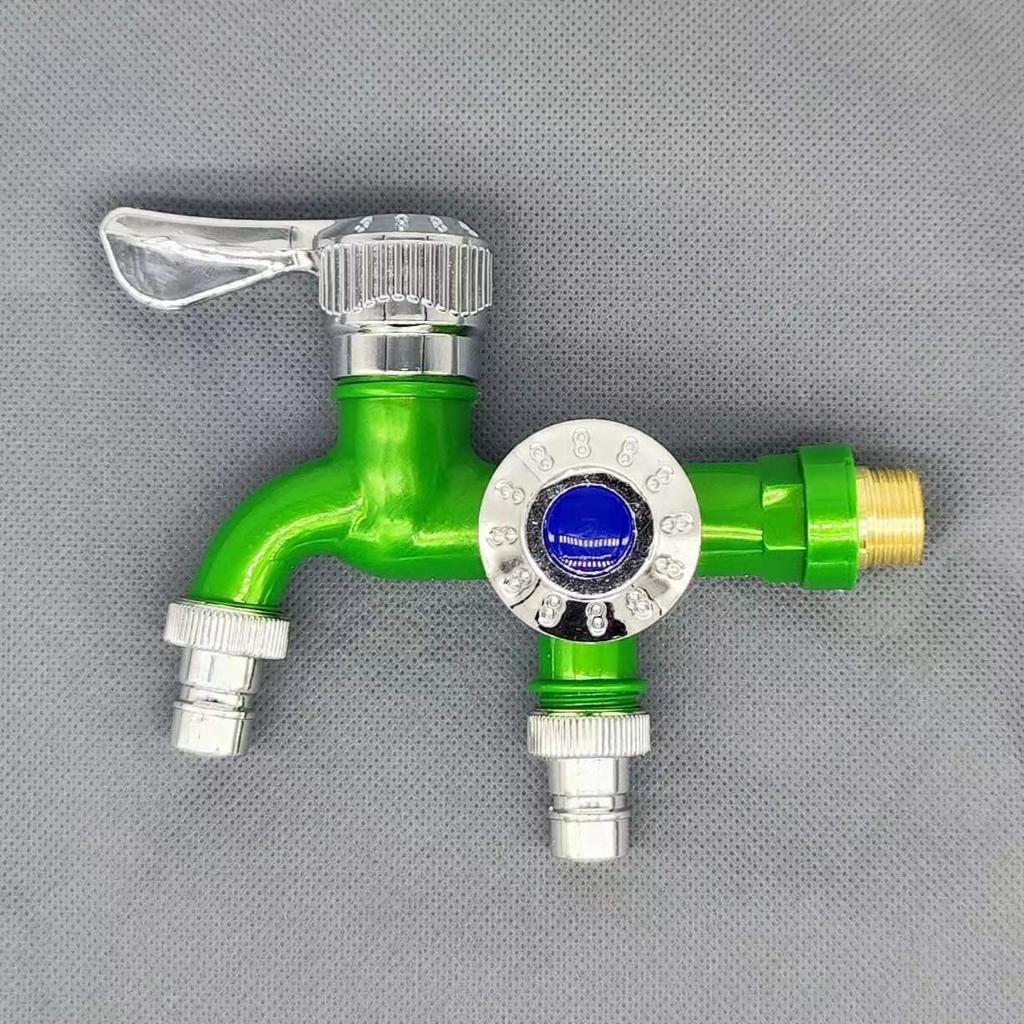 Wall-Mounted Dual-Outlet Plastic Washing Machine Faucet