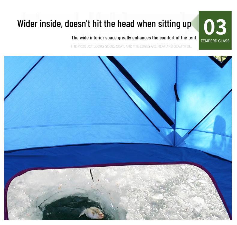 Windproof Cotton Winter Fishing Tent - Thickened for Cold Protection