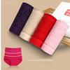 Women's 4-Pack Underwear High Waist Belly Contracting and Waist Slimming Women's Briefs Plus Size Middle-Aged Ladieswear Hip-Lifting Underpants