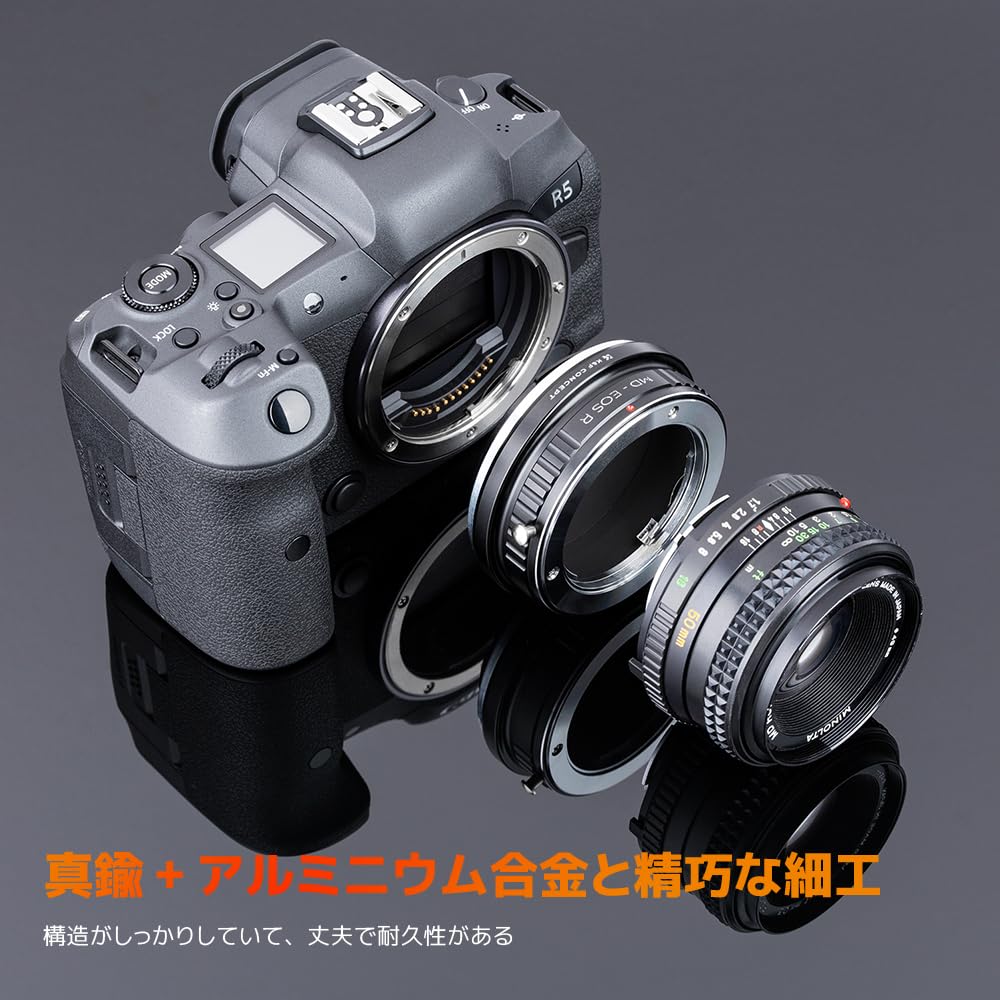CONCEPT Mount Adapter for Minolta MD Mount Lenses To Canon EOS R RF Mount Converts Minolta MD MC Lenses To Infinity Direct from the K&F Cameras.
