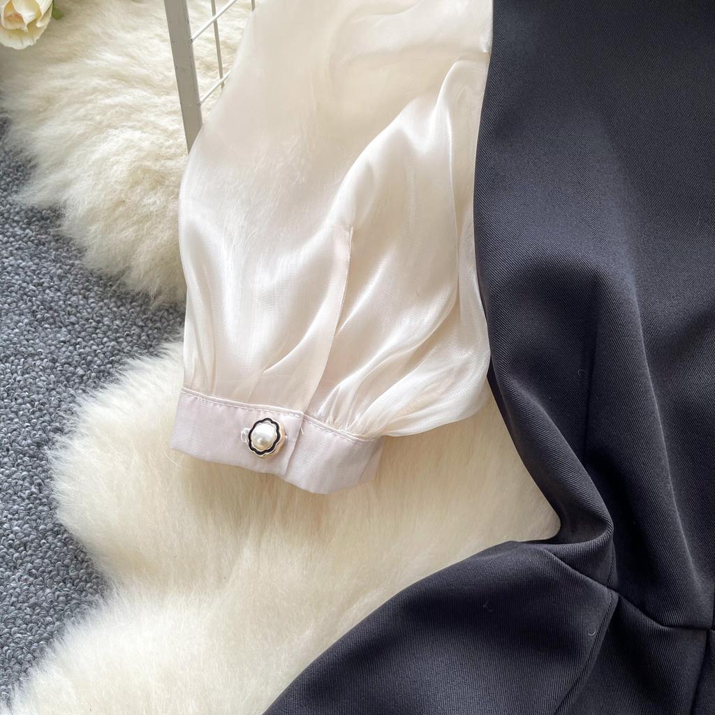 Summer Women's V-neck Puff Sleeve Short Jumpsuit High Street Y2K Office Work Rompers Playsuits