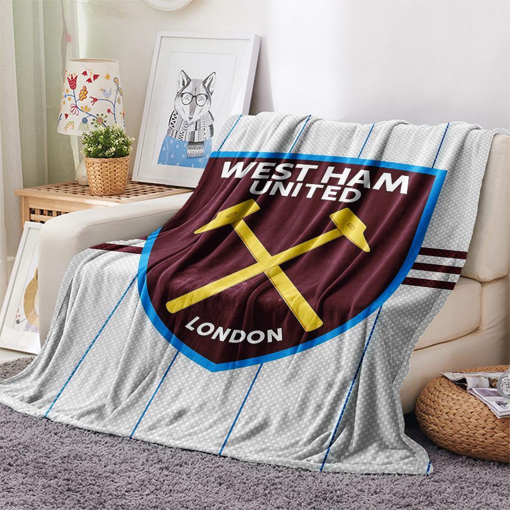 West Ham United Flannel Blanket, High quality Comfortable for All Seasons, Home Decor, Warmth and Comfort