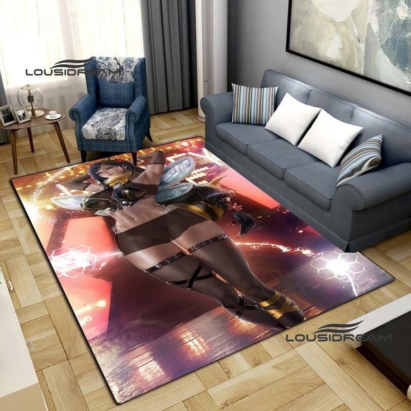 Sexy Tifa Aerith Koberce a Rug anime sexy umění čtvercový obývací pokoj ložnice velká plocha měkký koberec domácí dětský pokoj podlahová rohož
