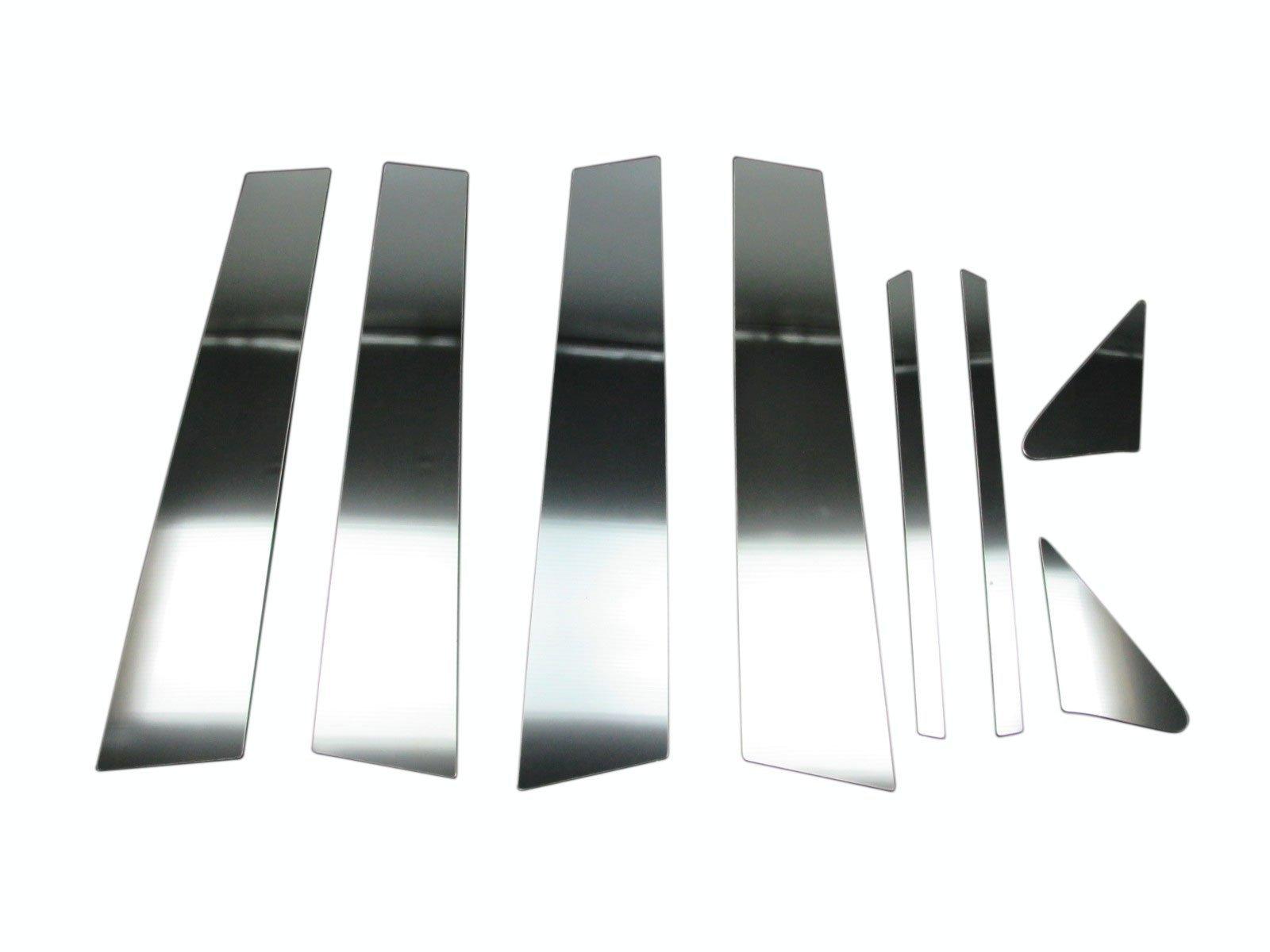 BRIGHTZ Finish Stainless Steel Black Plated Pillar Panels with Visor Attachment for Honda Crown and 214 Fits GRS and S214 Ultra-Mirror 210, 211, чёрный