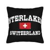 Schweizisk Schweiz Flag Pyntepudebetræk Tilbehør Printet Pudebetræk Dekorativt Pudebetræk Hjem Flerstørrelse