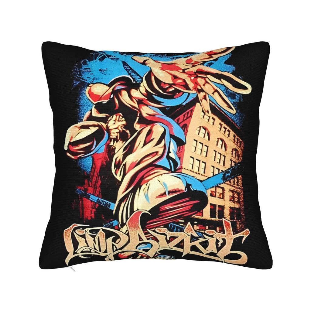 Rap Limp Bizkit Band Square Pillow Cases Rock Cushion Cover Custom Zipper Decor Throw Pillow Case Cover for Seat xcm