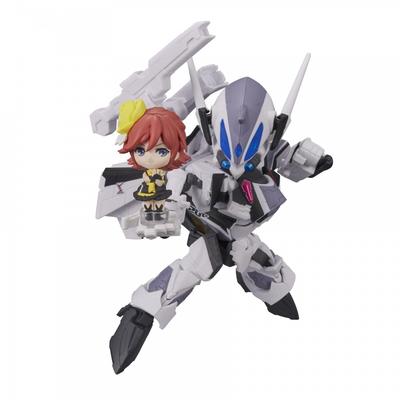 TINY SESSION Macross Delta VF-31F Siegfried (Messer Ihlefeld Machine) with Kaname Buccaneer Approx. 100mm PVC & ABS Painted Movable Figure