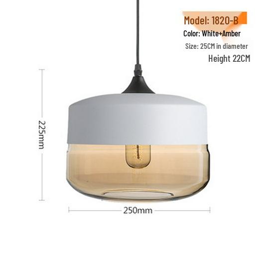 Modern Minimalist Nordic Pendant Light - Glass Lamp for Restaurant, Bar, Living Room, Bedroom, or Store
