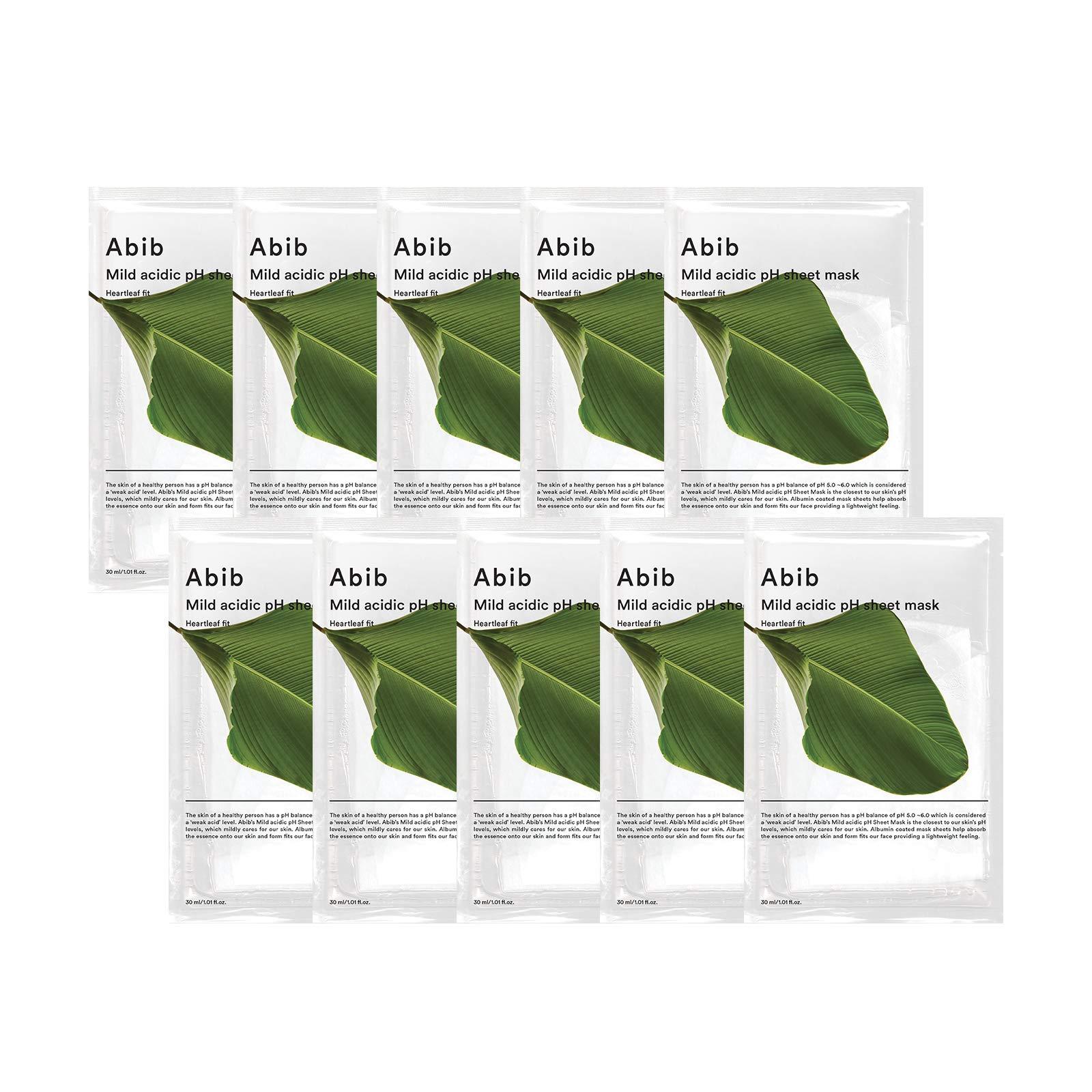 Mild Acidic pH Sheet Mask Heartleaf fit 30 ml x 10 ea
