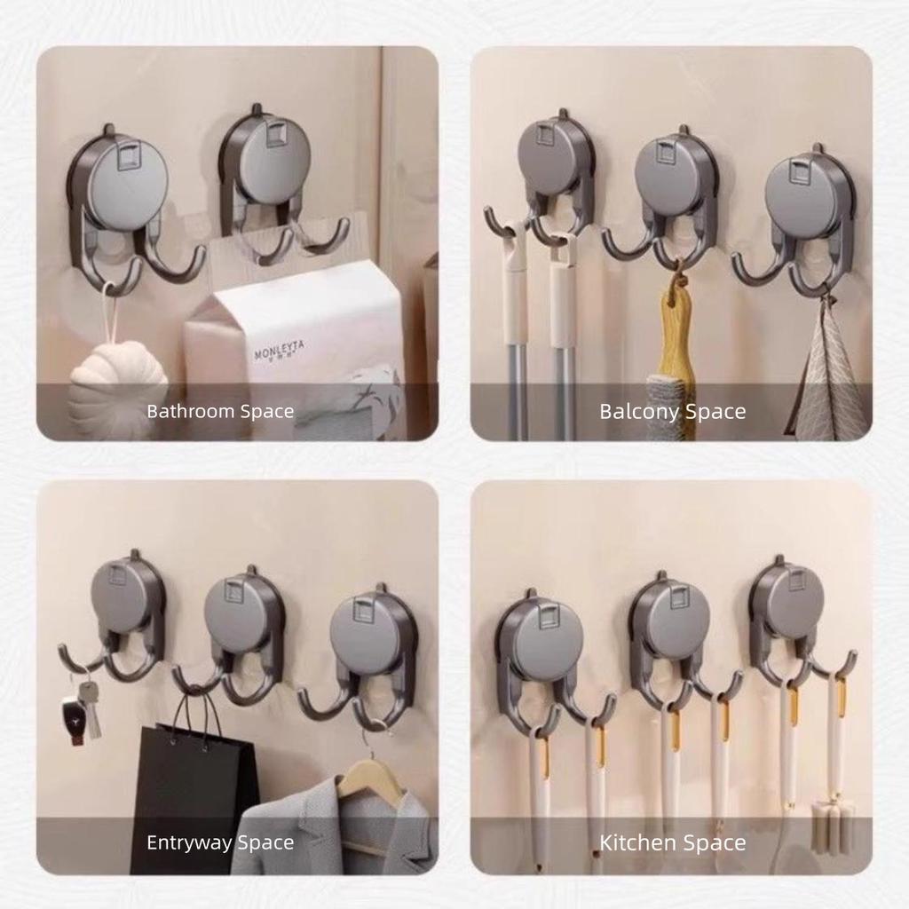 Saughaken Stanzfrei Multifunktional Hängend Schlüssel Kleidungshaken Badezimmer Bademantel Mantel Handtuchhaken Küchenorganizer Zubehör
