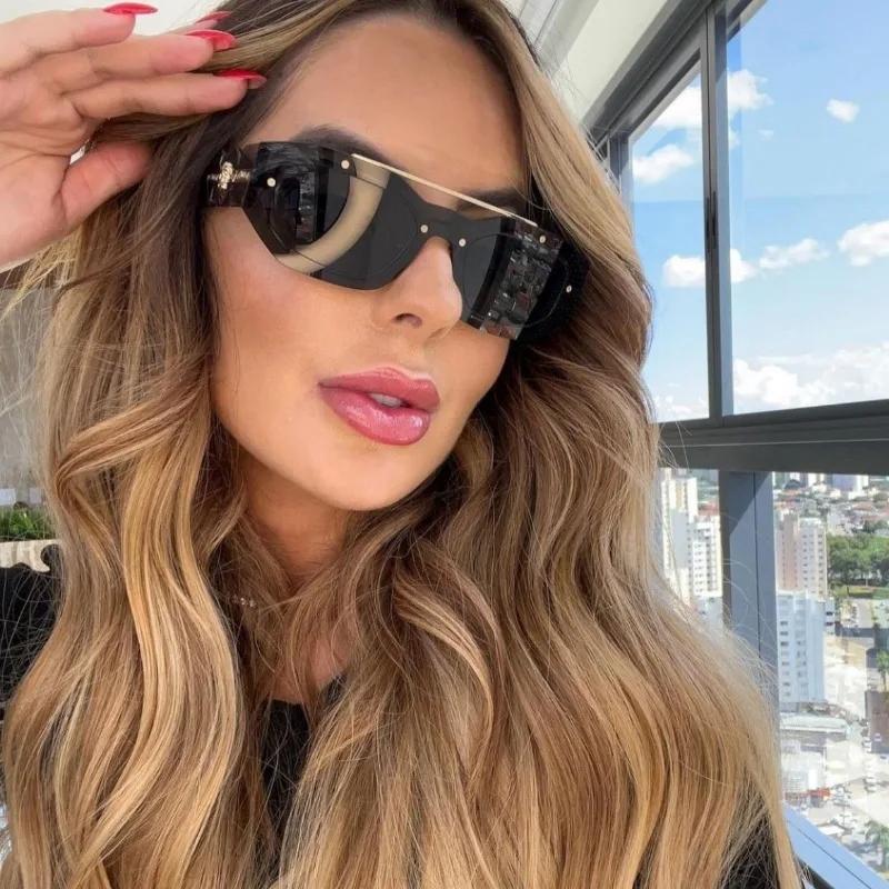 Retro Square Frame Sunglasses for Women Men Vintage Fashion Luxury Designer Sun Glasses UV400 Trendy Eyewear Lentes