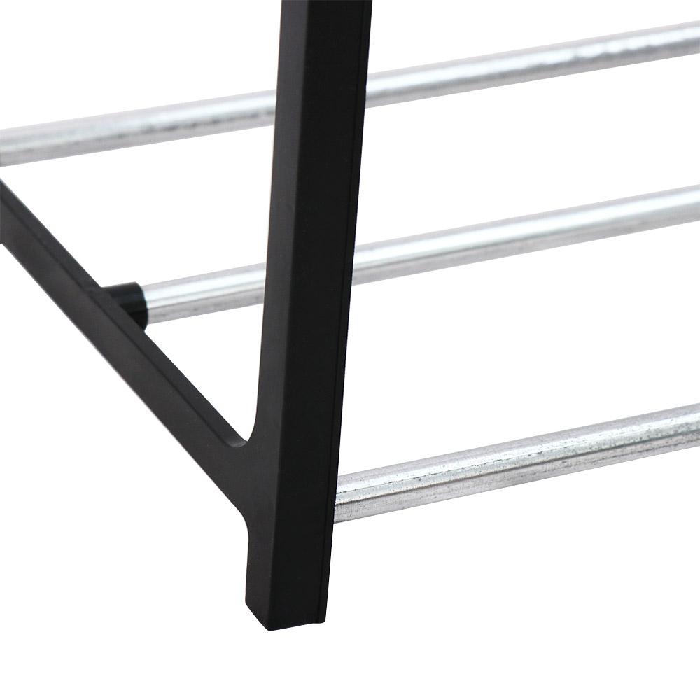 Black Assembly Shoe Rack Plastic Assembly Shoecase Practical 4 Tiers Shoe Cabinet  Students