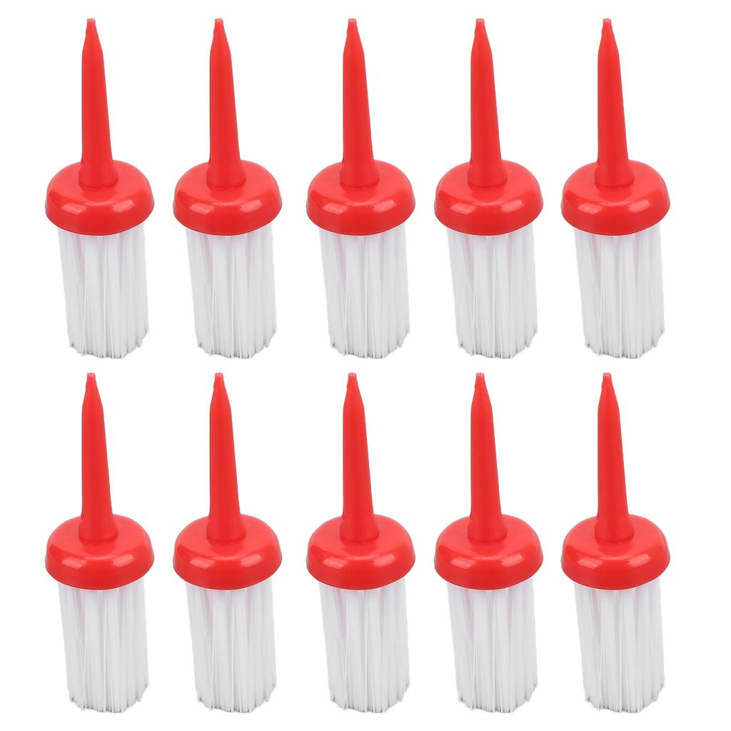 10pcs Golf Tees Brush Type Low Resistance More Distance Consistent Height Plastic Tees for Golf Driver TrainingRed