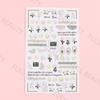 Nail Art Stickers Ins Spring Rose Flowers Valentine's Day Adhesive Nails 3D Decals