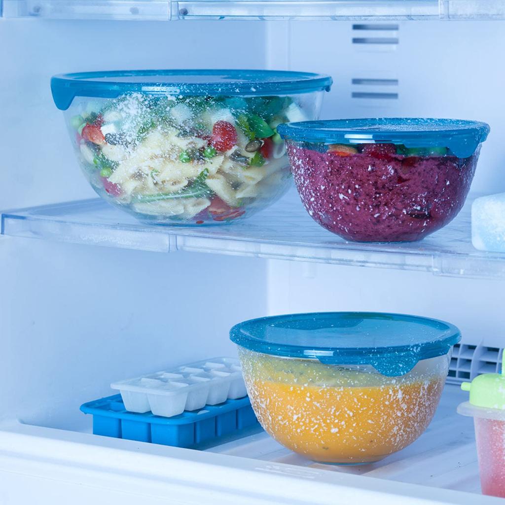 Synergy Trading PYREX Heat-Resistant Glass Bowl with Lid, Microwave-Safe, Clear, 2.0L (PRX0007)