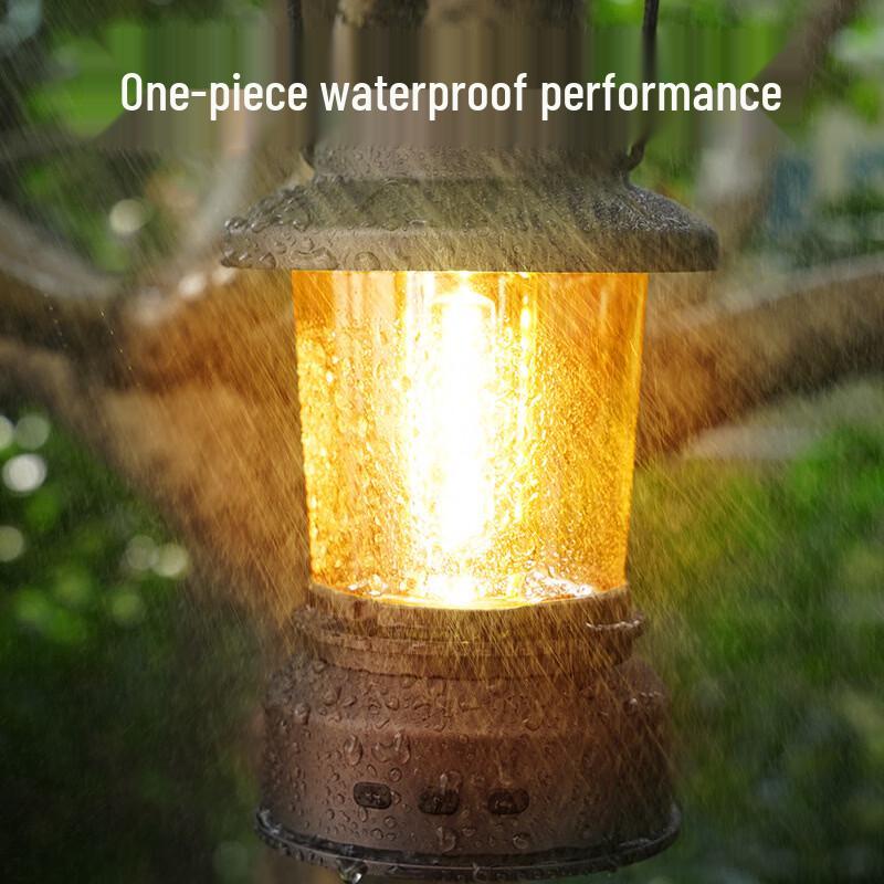 Retro Camping Lantern with Bluetooth Speaker