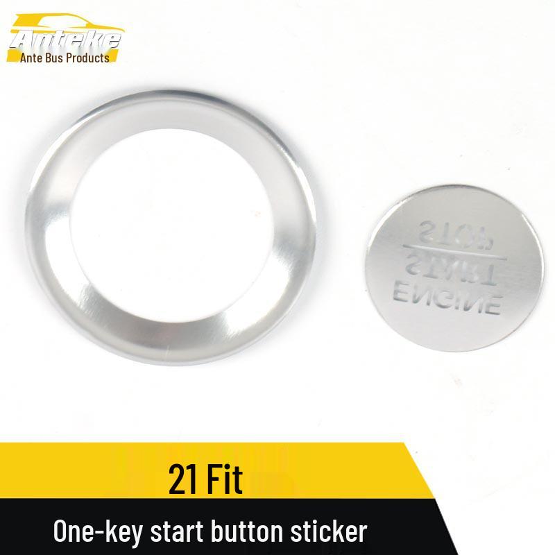 Compatible with 21 Models: One-Key Start Button Stickers & Sequins for Car Accessories