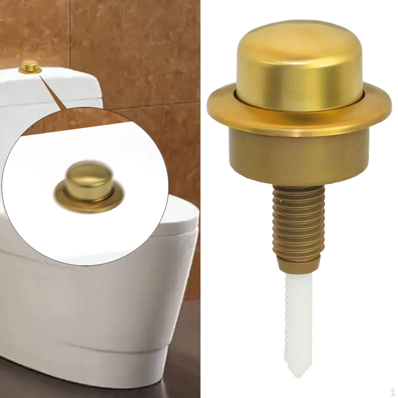 

Single Flush Toilet Button Bathroom Decor Easy to Replace with Rod Elegant for 49 Valve Gold