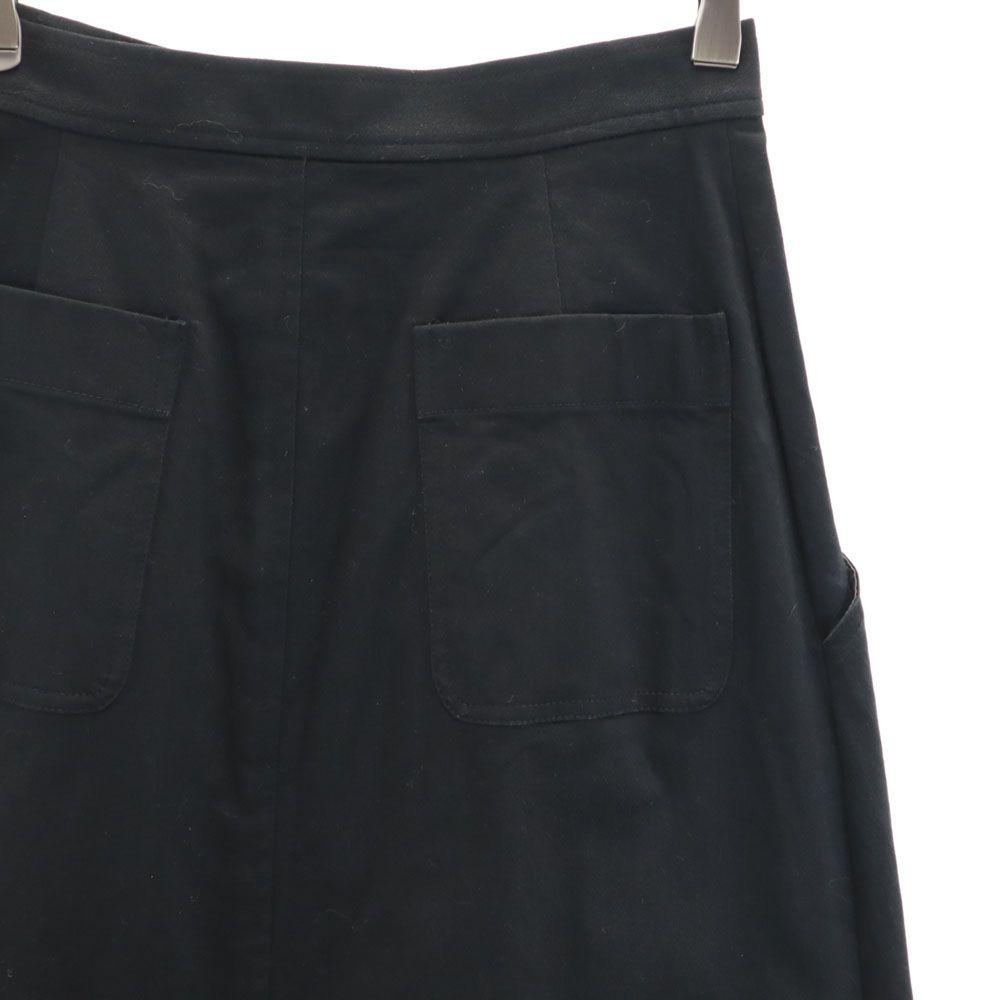 JIL SANDER made in Italy Mimole length stretch skirt 32 black NAVY Women Used