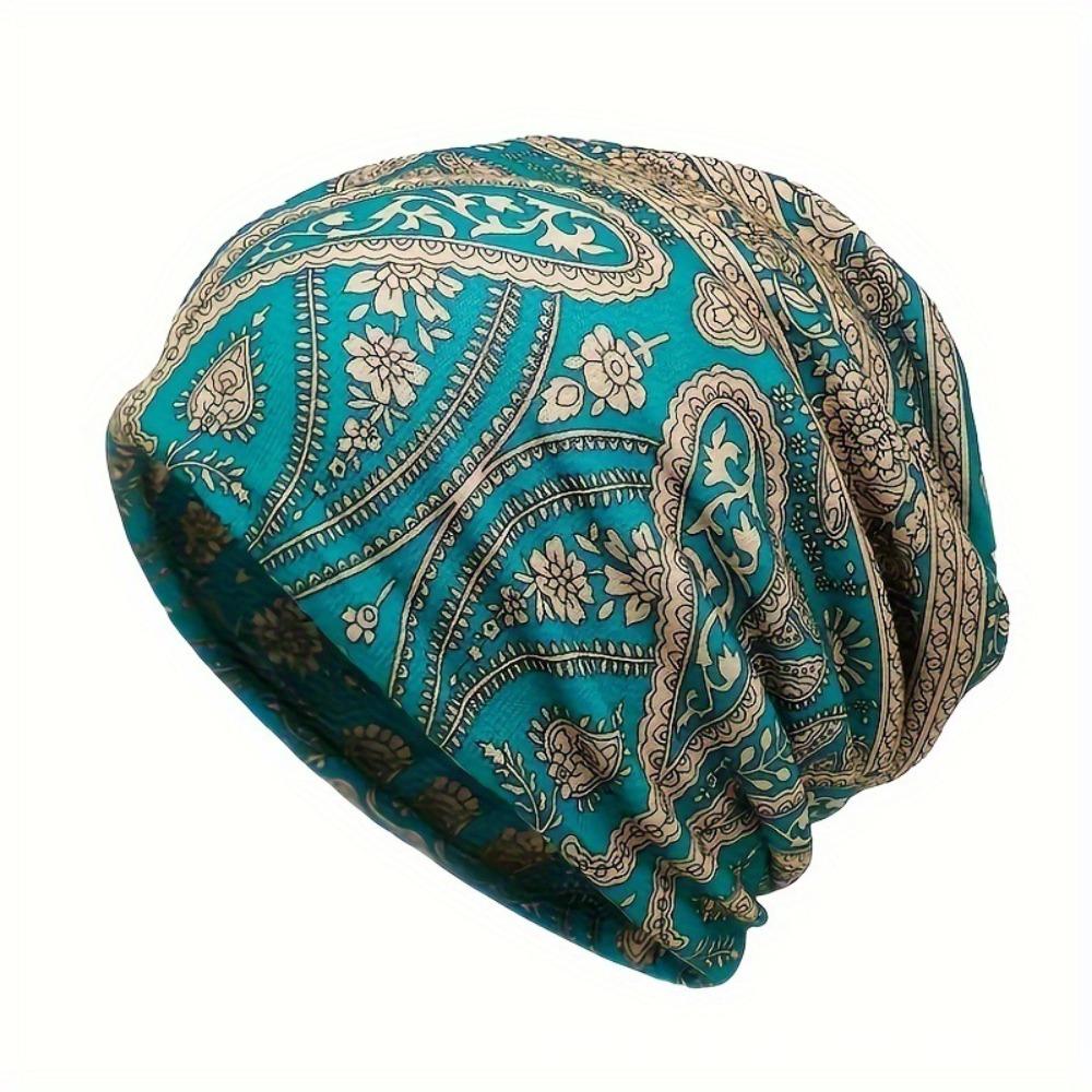 Contrasting Colors Pullover Hat Plaid Print Keep Warm Women's Pile Hat  Autumn and Winter