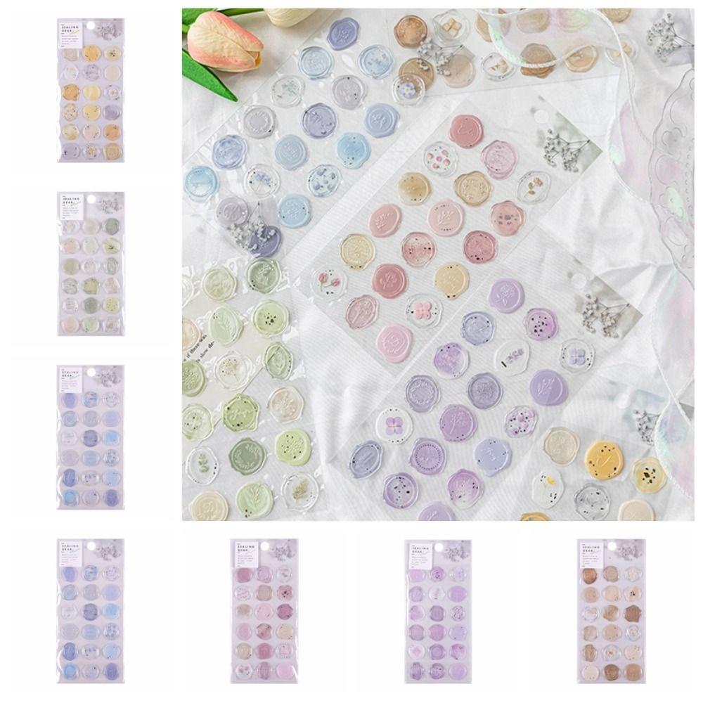 Decorative Wax Seals Stamp Sticker Transparent Envelope Seal Sticker  Journal Planner