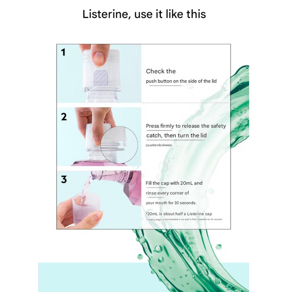 Listerine Fresh Burst Smak Mięty Zielonej 250ml