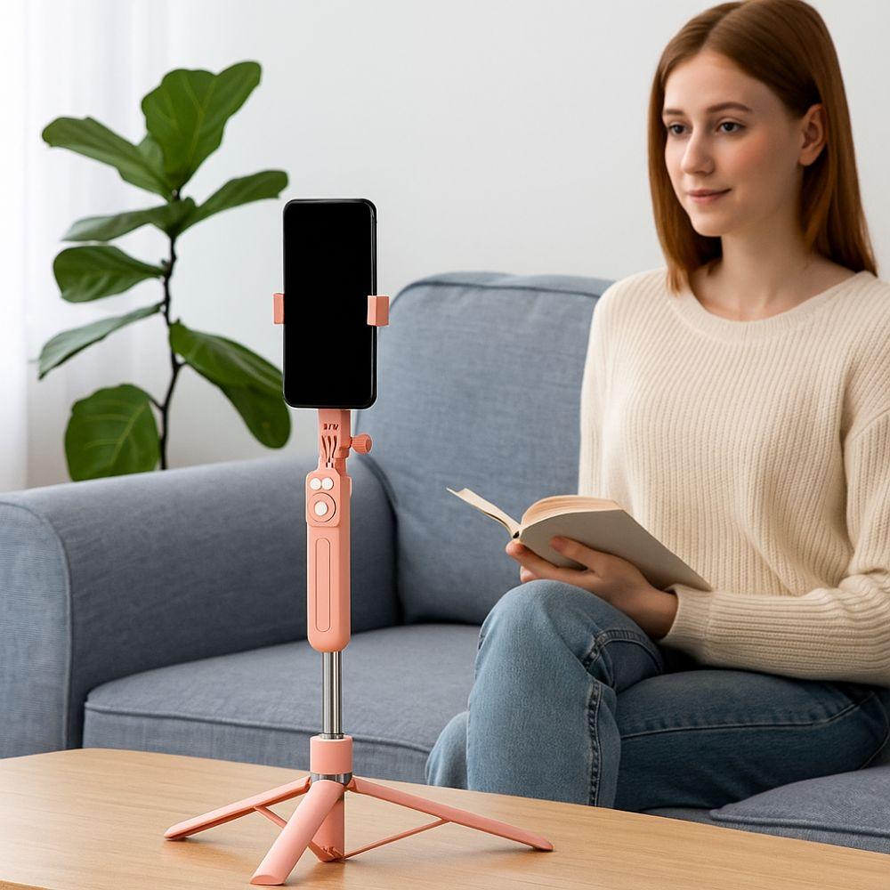 Wireless Remote Control Selfie Stick Tripod 1.7M Tripod Stand Phone Stand  Live Streaming