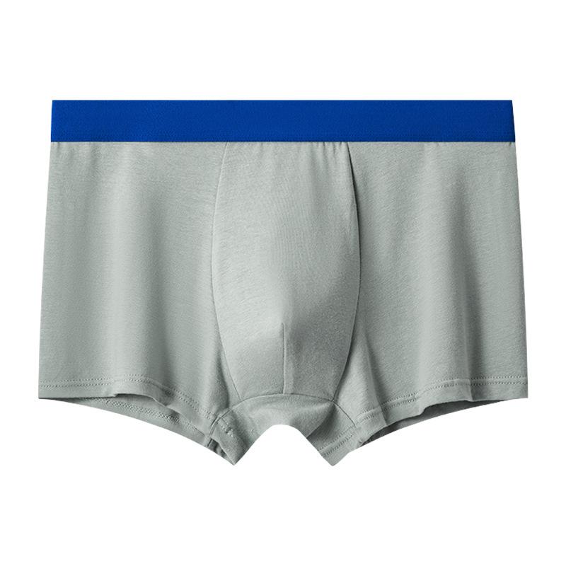 

Men s Contrast Color Boxer Briefs - Comfortable, Breathable, and Soft L (suggested 80-100 kg) абрикосовый/серый