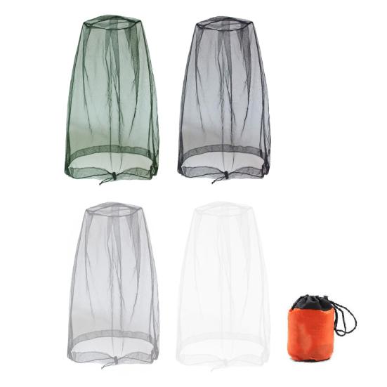 Zanzariera per la Testa a Maglia Fine con Coulisse per Cappelli Schermo Facciale Traspirante per Uomo Donna Protezione da Moscerini Insetti Moscerini