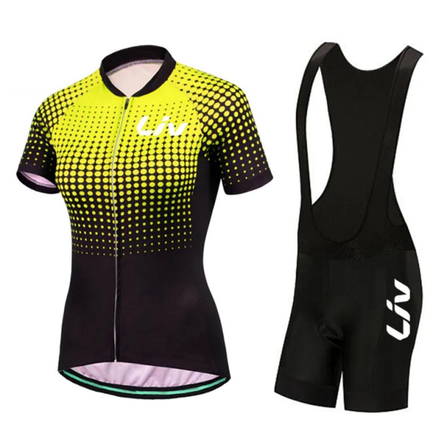 Summer Cycling Suit Set for Women Short Sleeved Jersey Quick Drying Breathable Road Bike Bib High Elasticity Sports Shirt