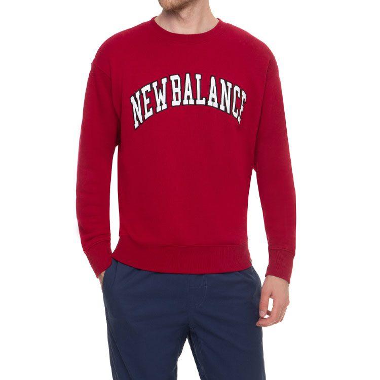New Balance Sweatshirts Men's Red Crew Neck Moderate Regular MT03515-NCR