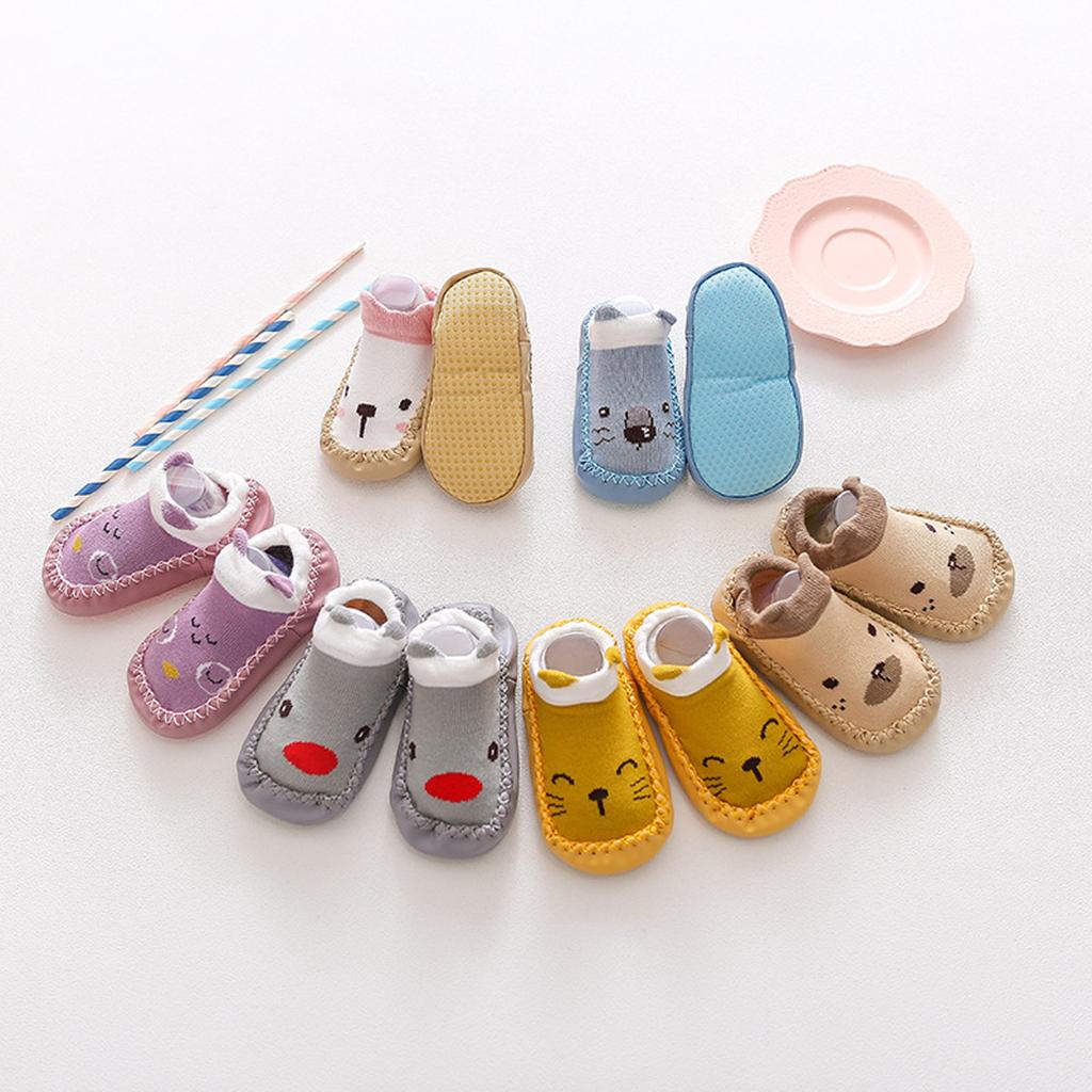 Newborn Baby Cartoon Newborn Baby Girls Boys Anti-Slip Socks Slipper Shoes Boots