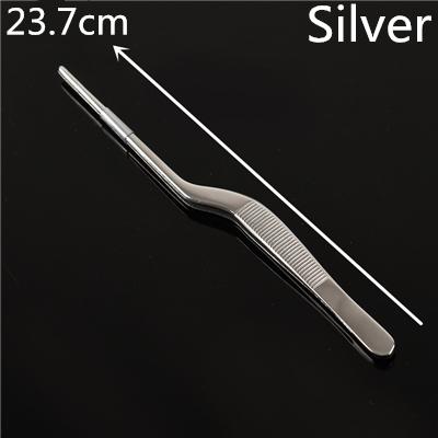 14/16/20/23/26/30cm Kitchen Cooking Medical Tweezers Stainless Steel Kitchen Seafood & bar Tweezer Food Tongs Tool Bar Accessory