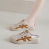 Summer new breathable little white shoes female student versatile half-drag casual net slippers female