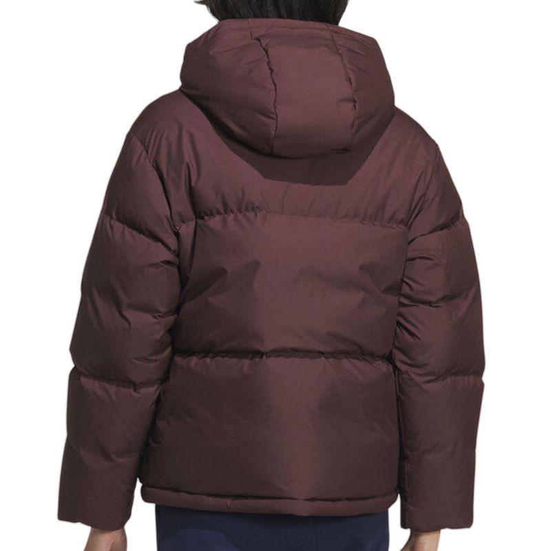 Adidas Essentials Puff Down Hooded Down Jacket Women Brown KC5948