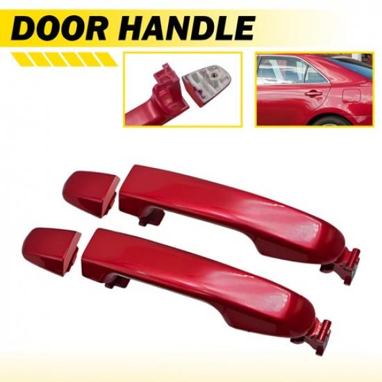 2X Door Handle Outside Rear Driver/Passenger Side Red For 2012-17 Toyota Camry K