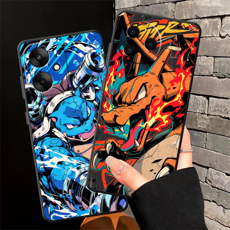 Funda Phone Cover Case for Xiaomi Redmi 14C A1 A2 Plus 12C 9 A3 10 K40 K80 Pro A5 A4 13C Cute Pikachu Pokemon