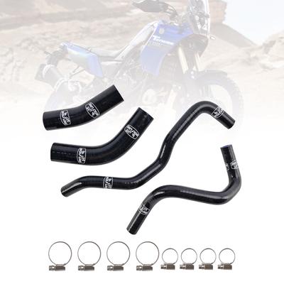 Silicone Radiator Coolant Hose Kit For Yamaha Tenere 700 2019-2024 Black