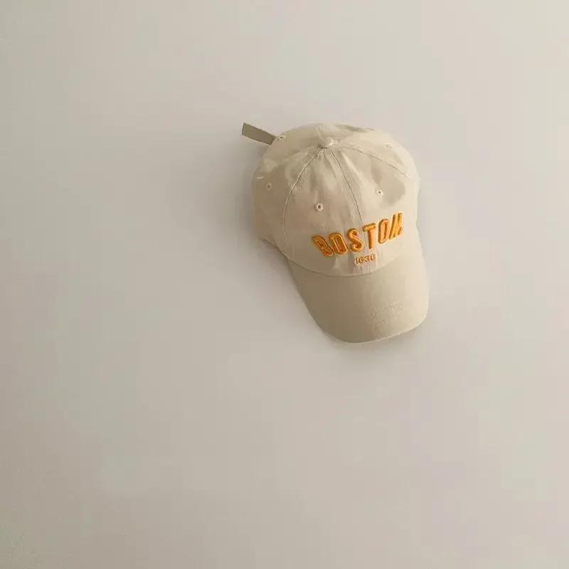 1pc Solid Letter Kids Baseball Cap Embroidery Children Girls Boys Sun Hat Spring Summer Outdoor Adjustable Visor Baby Cap