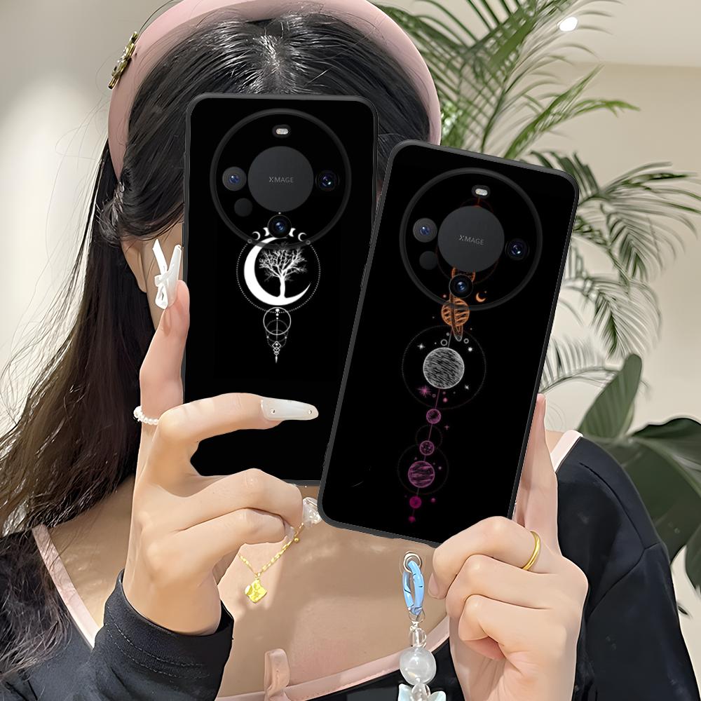 Sun Moon Mobile Cell Phone Case for Huawei Mate 60 50 40 30 20 10 Pro Plus Lite E 5G Colorful Printing Cover Cover Pretty Luxury