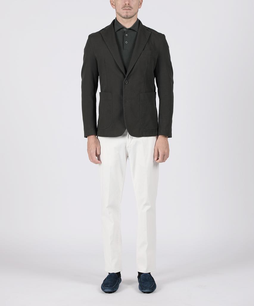 Panicale Grey Washed Casual Cotton Jacket