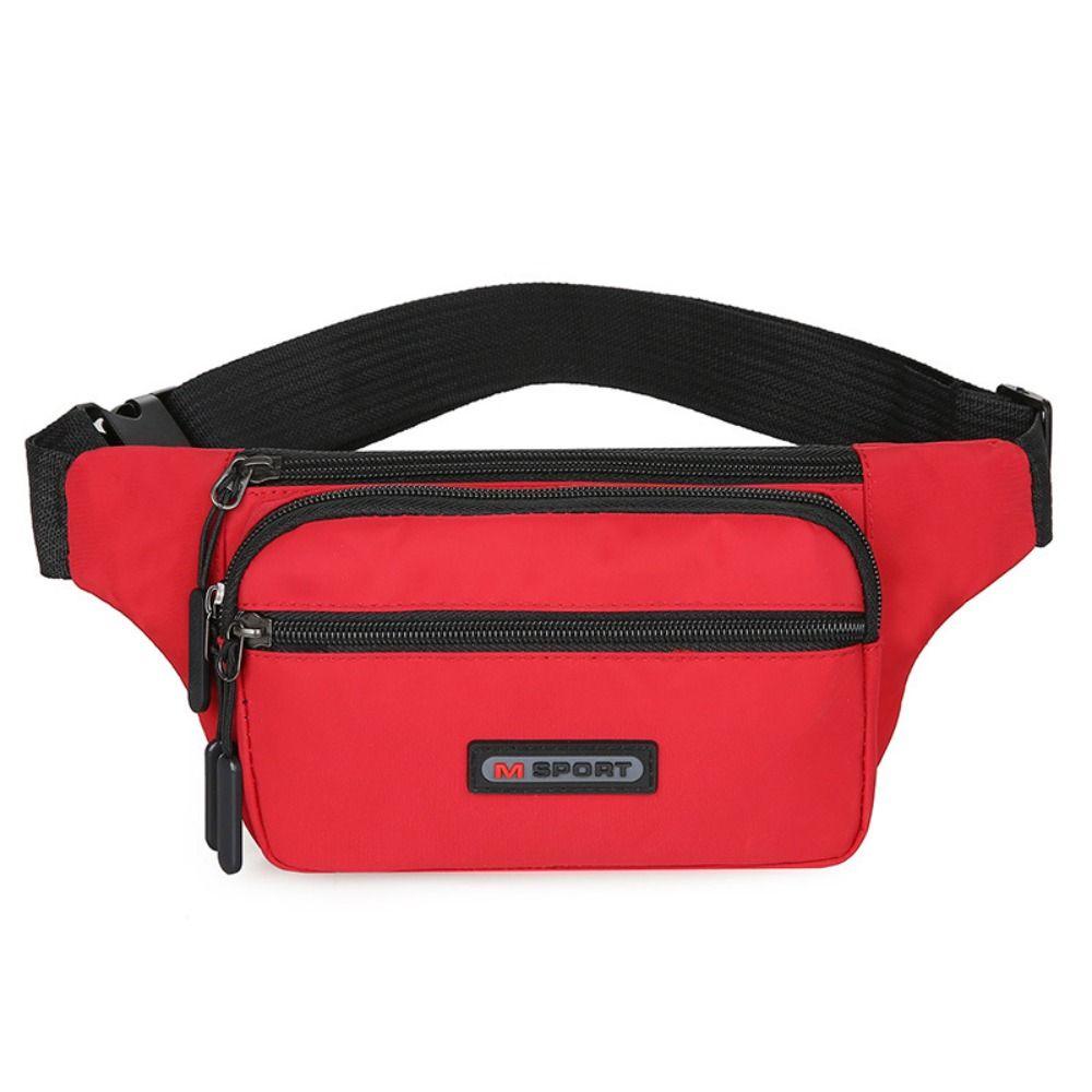 

Adjustable Strap Sports Shoulder Bag Nylon Chest Bag Fashion Crossbody Bag Outdoor красный