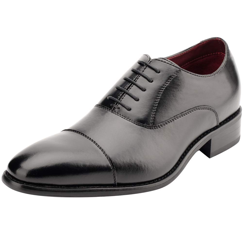 

[KIXSTAR] Men s Business Shoes with Height Increase, Genuine Leather, 6cm Height Increase, 3E Width, Oxford Style, Long Nose, Straight Tip, Antibacter